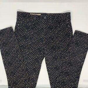 Anthropologie Pilcro & the Letterpress Velvet Print Skinny Serif Womens Jeans 25